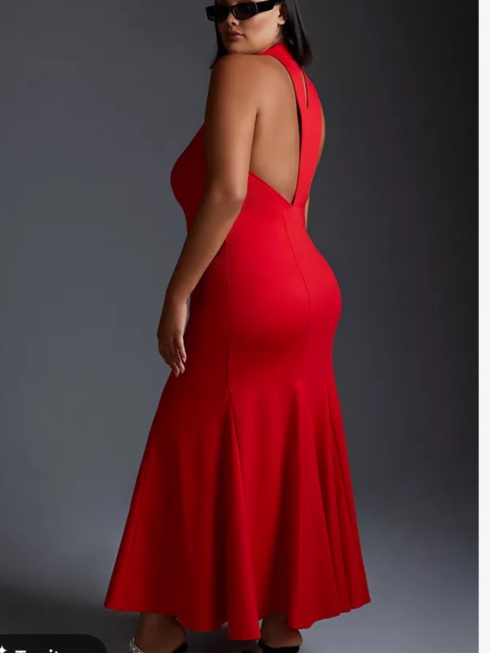 Maeve Anthropologie Red Halter Dress Maxi Womens Size 1X